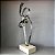 ESCULTURA ESPIRAL PRATA COM BASE EM MADEIRA 75X26X16CM - Imagem 2
