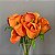 BUQUE COM 8 HASTES DE MINI ROSAS COR LARANJA OCRE - Imagem 1