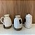 JARRA DECORATIVA DE CERAMICA BRANCA COM ALÇA 27X19CM - Imagem 2