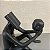 ESCULTURA HOMEM LENDO EM RESINA PRETO 22X13X22CM - Imagem 4