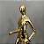 ESCULTURA DE CERAMICA HOMEM ANDANDO DOURADO - Imagem 3