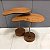 CONJUNTO DE MESA LATERAL EM MADEIRA GOTA - Imagem 1