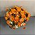 ARRANJO COM FLORES LARANJA EM VASO DE CERAMICA - Imagem 2