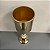VASO CASTIÇAL DE METAL DOURADO GRANDE 48X16CM - Imagem 3
