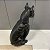 ESCULTURA CACHORRO BULDOG SENTADO PRETO 75X27CM - Imagem 2