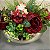 ARRANJO COM ROSAS VERMELHAS E VASO DOURADO ESPELHADO - Imagem 3