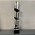 ESCULTURA ESPIRAL DE METAL COM BASE DE MADEIRA G 85x12cm M 60x12cm - Imagem 3