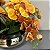 ARRANJO COM ORQUIDEA LARANJA E VASO DE VIDRO PRATA - Imagem 3