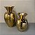 VASO DECORATIVO DE CERAMICA DOURADO COM DETALHES GRANDE - Imagem 2