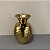 VASO DECORATIVO DE CERAMICA DOURADO COM DETALHES PEQUENO - Imagem 1