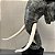 ESCULTURA MAMUTE CINZA/BRANCO OU BRANCO/DOURADO 59cm - Imagem 5