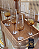 Conjunto com 6 Taças em Degrade Ambar para Champanhe 220ml - Imagem 1