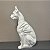 ESCULTURA CACHORRO BULDOG SENTADO BRANCO 75X27CM - Imagem 2