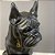 ESCULTURA CACHORRO BULDOG SENTADO PRETO E BRANCO 75X27CM - Imagem 5