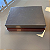 CAIXA LIVRO COURINO GRANDE TERRACOTA/CINZA 35x25cm - Imagem 1