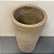 VASO CERAMICA BEGE COM A BASE EM METAL PRATA - Imagem 2