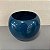 CACHEPOT DE CERAMICA BOLA AZUL BRILHOSO GRANDE - Imagem 1