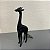ESCULTURA GIRAFA EM RESINA PRETO PEQUENO - Imagem 1