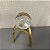 ESCULTURA DECORATIVA DOURADO COM BOLA DE CRISTAL 20CM - Imagem 3