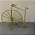 ESCULTURA BICICLETA DECORATIVA DOURADA 26CM - Imagem 1