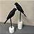 ESCULTURA PASSARO EM RESINA PRETO M - Imagem 2