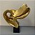 ESCULTURA EM RESINA DOURADO COM BASE PRETA - Imagem 2