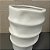 Vaso em Ceramica Nervurado Branco G 30x20xcm e M 25x16cm - Imagem 5