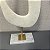 ESCULTURA EM RESINA BRANCA METAL DOURADO E MARMORE BRANCO - Imagem 3