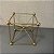 ESCULTURA CUBO ARAMADO EM METAL DOURADO G 20cm M 15cm - Imagem 3
