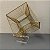 ESCULTURA EM METAL DOURADO BASE EM ACRILICO  40X32 - Imagem 1