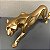 ESCULTURA LEOPARDO DOURADO CAMINHANDO - Imagem 3