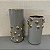 VASO DECORATIVO CIN]ZA COM BOLAS DOURADAS 28CM - Imagem 2