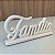 Escultura Palavra Familia em Ceramica com Textura Off white 13x18cm - Imagem 2