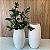 Vaso Elegante Liso II Branco em Ceramica 35X23cm - Imagem 2