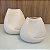 Vaso Dueto Lunar Branco II em Ceramica 22x23cm - Imagem 3