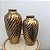 Vaso Decorativo Dourado Envelhecisdo em Espiral Medio 25x15cm - Imagem 3
