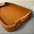 Bandeja Decorativa em Pu Terracota e Metal Dourado 36cm e 41cm - Imagem 2