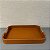 Bandeja Decorativa em Pu Terracota e Metal Dourado 36cm e 41cm - Imagem 3