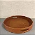 Bandeja Redonda com Alça em Mdf e Courino Terracota 27cm e 36cm - Imagem 3