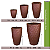 Vaso Coluna Redonda Diamantado em Polietileno 79cm, 57cm, 49cm, 41cm, 28cm - Imagem 3