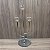 CASTICAL DE METAL COM VIDRO 3 VELAS 12X33,5CM - Imagem 1