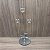 CASTICAL DE METAL COM VIDRO 3 VELAS 12X33,5CM - Imagem 2