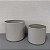 CACHEPOT EM METAL BEGE E VERDE G 20X18CM E P 17X14CM - Imagem 1