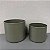 CACHEPOT EM METAL BEGE E VERDE G 20X18CM E P 17X14CM - Imagem 4