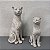 ESCULTURA LEOPARDO EM POLIRESINA BEGE G 34CM P 26CM - Imagem 1