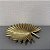 CENTRO DE MESA FOLHA EM POLIRESINA DOURADO G 34X36 M 29X29 CM - Imagem 4