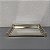 BANDEJA DOURADO EM METAL COM ESPELHO 34X21,5CM - Imagem 1
