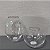 VASO EM VIDRO TRASPARENTE COM BORDA DOURADA G 23X18CM E M 15X18CM - Imagem 1