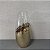 VASO DE VIDRO TRANSPARENTE , DOURADO - Imagem 2