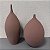 VASO EM CERAMICA MARROM G 42X18CM M 34X24CM - Imagem 1